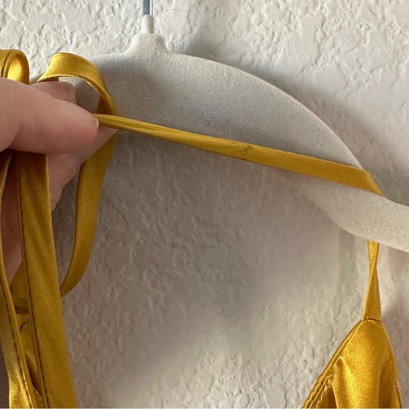 Reformation Jeany Silk Turmeric Gold Yellow Maxi Dress SZ XS - Picture 9 of 12